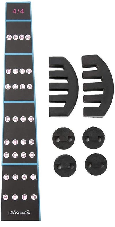 Dailygoody - Violine Mute en Finger Guide Pack - Geluidsdempers voor Violinisten - Set met vijf klauwen - Gemaakt van rubber - Ideaal voor oefensessie..