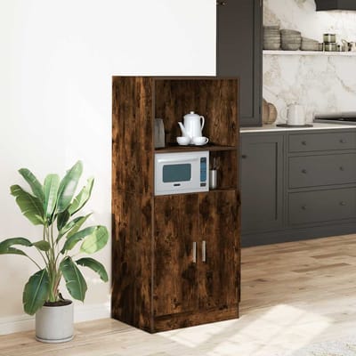 vidaXL - Keukenkast - 57x41,5x131,5 - cm - bewerkt - hout - gerookt - eikenkleurig
