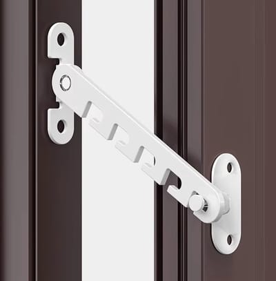 Actie4you® - Raamvastzetter & deurvastzetter – Raamuitzetter - windhaak voor kunststof kozijn en houten kozijnen - Kierstandhouder deur raam - Klapraam Uitzetter – 10cm – Wit