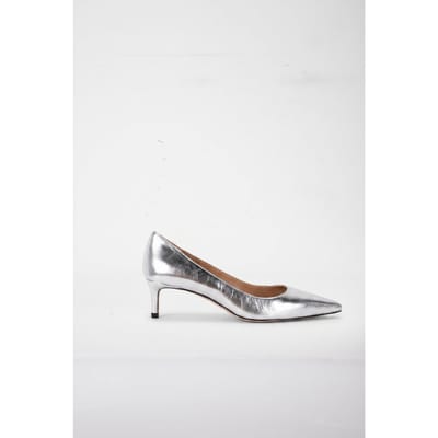 LK Bennett Ava New Low Flare Heel Silver Size: 37 | Pumps Outlet | Dames | Zilver