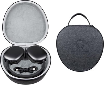 Draagbare Opberghoes - Hoofdtelefoon Case - Bescherming Onderweg - Magnetische Sluiting - 23cm x 23cm - Zwart