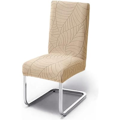 Verdikte Stoelhoes Bladeren Jacquard Thuisgebruik Hotel Eetkamerstoelhoes Elastische Stofbestendige Stoelhoes High-end Gevoel 45*38*38cm