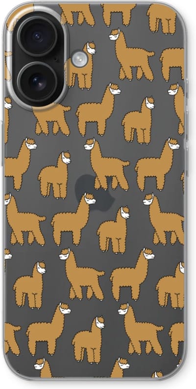 Case Company® - Hoesje geschikt voor iPhone 16 hoesje - Alpacas - Soft Cover Telefoonhoesje - Bescherming aan alle Kanten en Schermrand