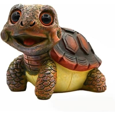 Verzamelbaar Grote Ogen Schildpad Ornament Cartoon Ambachten Zee Schildpad Beeldje 10,5cm Geluk Zeedieren Ornamenten Kinderen black