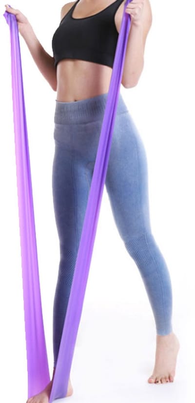 Without Lemon - Yoga Weerstandband - Resistance Band - Stretch & Krachttraining - Fitness, Yoga & Pilates - Home Workout - 150x15cm - Paars
