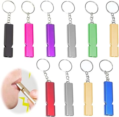 Sport fluiter met sleutelhanger voor trainer en scheidsrechter - Metaal aluminium noodsignaal fluitje - Voor sportonderwijs
