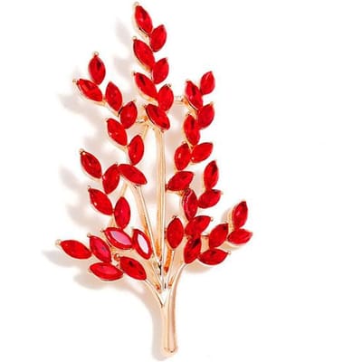 Tarweaar Bloem Kristal Broches Boeket Nieuwe Dames Broche Speld Sieraden Accessoires Cadeau Broche De Flores red