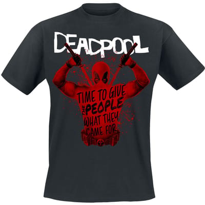 Deadpool T-shirt - 3 - Merc Splatter - S tot XL - voor Mannen - zwart