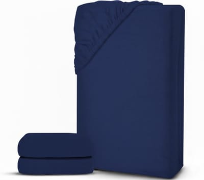 White-Label® Matrasovertrek 90x200 - Dekbedovertrek - Hoeslaken - Matrasbeschermer - Extra Zacht - Donkerblauw
