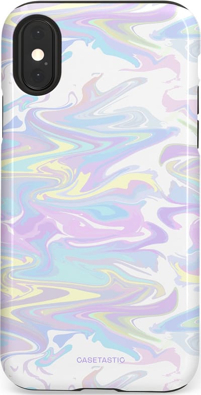 Casetastic Hoesje Geschikt voor Apple iPhone X/Xs - Stijlvolle Beschermende Duo-layer Case - IJsdans van kleur