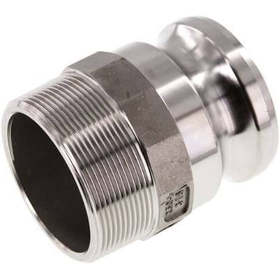Camlock DN 60 (2 1/2'') Koppeling RvsR 2 1/2'' met buitendraad Type F MIL-C-27487