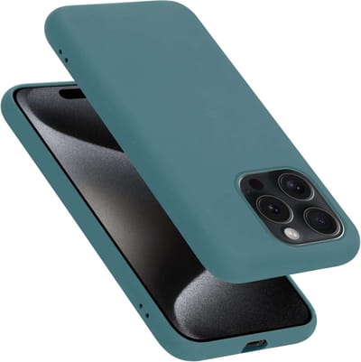 Cadorabo Hoesje geschikt voor Apple iPhone 15 PRO MAX in LIQUID GROEN - Beschermhoes gemaakt van flexibel TPU silicone Case Cover