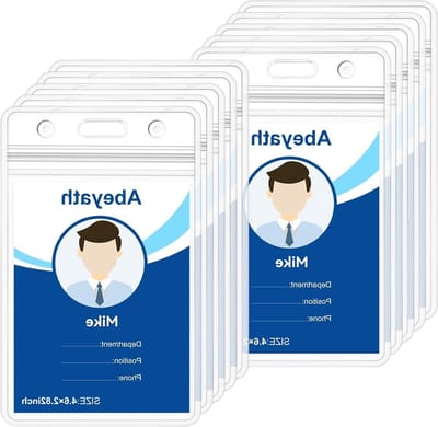 ID-kaart naam badgehouder - Naamkaart houder - Identificatie Kaarten Veilig - Waterdicht met rits - 47 x 29 inch - Transparant