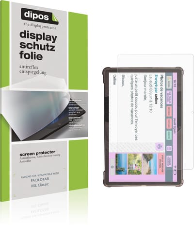 dipos – 2x Matte Beschermfolie geschikt voor FACILOTAB XXL Classic | Krasbestendige & antireflecterende Screenprotector Ultra-Thin