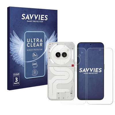 Savvies - Screenprotector voor Nothing Phone (2a) (Voor+Achter) - Folie Beschermfolie transparant 6 Stuks