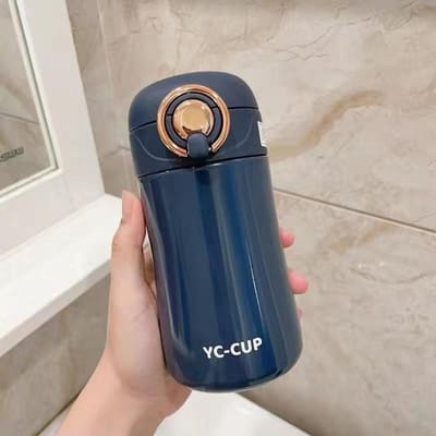 Thermosbeker met rietje voor vrouwen met een goede uitstraling Ins Feng Shui-beker voor volwassenen Eenvoudige nichebeker Draagbaar model voor studenten 400MI