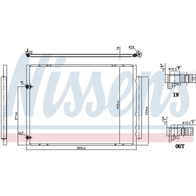 Condensator, airconditioning NISSENS 940848