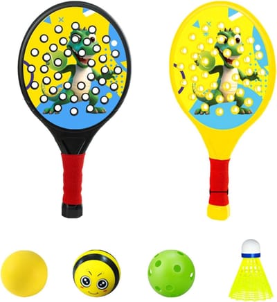 Padel Rackets Set - Paddle Tennis - Outdoor Sport - Inclusief 4 Ballen - 435x22 cm - Meerkleurig