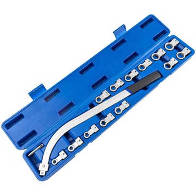 Ensemble de clés pour poulie de tendeur de moteur automobile, kits d'outils de démontage de poulie de tension de courroie CRV 5 pièces argenté