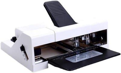 Elektrische nietmachine - Desktop nietapparaat - Documenten binden - Dubbele kop ontwerp - 50 vel capaciteit - Zwart