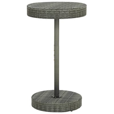 vidaXL - Tuintafel - 60,5x106 - cm - poly - rattan - grijs