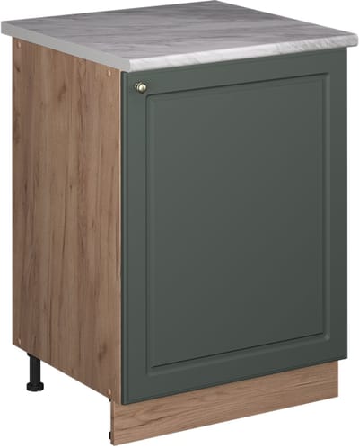 Vicco Wastafelkast Fame-Line, Groen-Goud Landhuis/Goudkleurig Eiken, 60 cm
