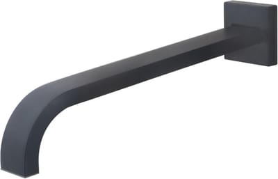Wiesbaden Rombo baduitloop vierkant 30 cm 1/2'' mat zwart