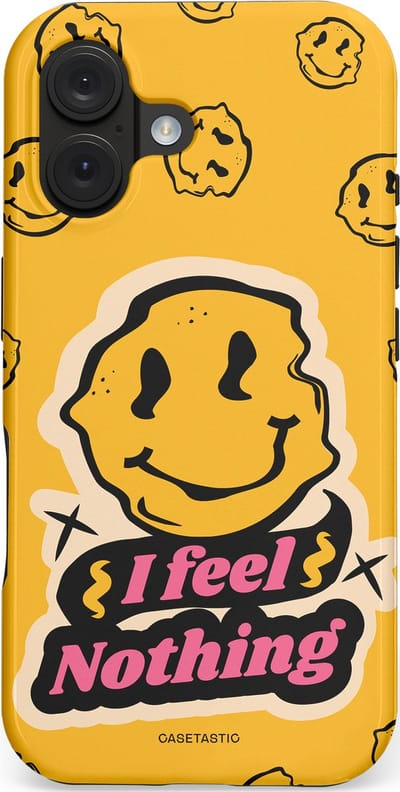 Casetastic hoesje geschikt voor Apple iPhone 16 - MagSafe - Dubbellaagse bescherming - Alles is niks - Fashion Case - Okergeel Zwart Zand