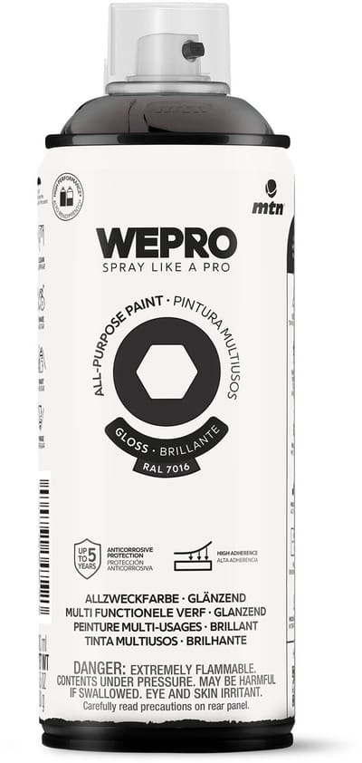 Spuitbus Ral 7016 Glans MTN WEPRO ALL-PURPOSE PAINT 400ML