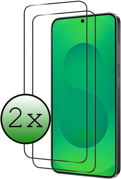 Screenprotector - 2 Stuks Geschikt voor Samsung Galaxy S25 FE - Full Cover - Beschermglas - Gehard Glas - Tempered Glass - Screen Protector