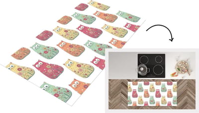 Keukenloper - Loper keuken - Meisjes - Kat - Bloemen - Patronen - 120x60 cm - Keukenloper vinyl