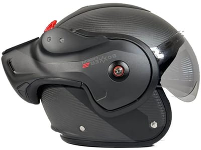 ROOF - RO9 BOXXER 2 CARBON WONDER MATT BLACK - Maat XS - Integraal helm - Scooter helm - Motorhelm - Zwart - Scooterhelmen mannen en vrouwen.