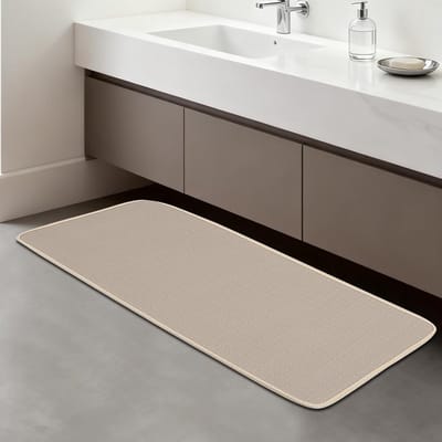 SnelShoppen - Badmat met Antislip Rubber Achterkant, Geweven Oppervlak, Wasbaar, 40 x 120 cm - Elegante Badkamer Tapijt voor Elke Stijl