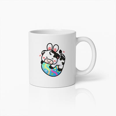 Schattige Koe Konijn Hybride Cartoon Mok – Liefhebbers van Dieren Koffiebeker