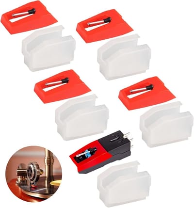 Allecto Plus - Naalden voor platenspeler - 6 stuks - Draaiende schijf leespunt - Diamant naald - Vervanging - Universeel - Vinyl naalden - Compatibel met Teac en Bush