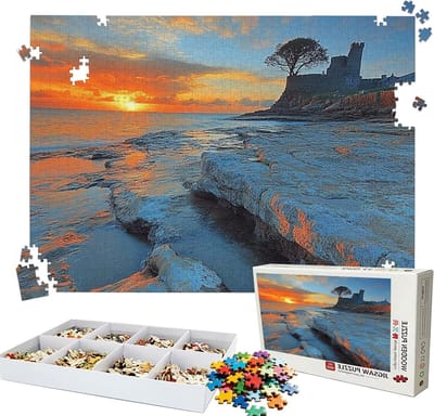 Houten Puzzel - Legpuzzel Volwassenen - Ontspannen Tijdverdrijf - Niet-reflecterend Oppervlak - 5000 Stukjes - Zonsondergang
