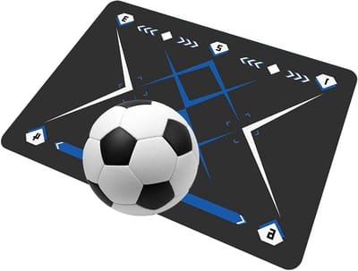 Voetbal Trainingsmat - Oefenmat Sport - Balcontrole Verbeteren - Antislip Ondergrond - 90 x 60 cm - Donkergrijsblauw