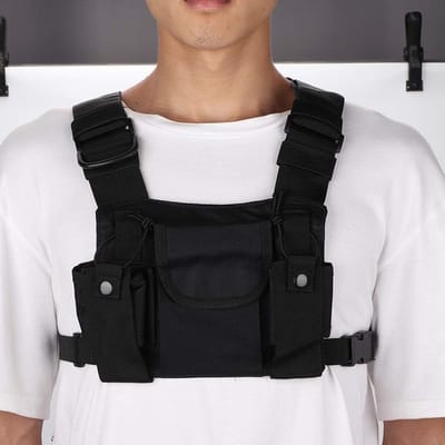 Nylon Radio Bag voor Walkie Talkie | Handige Elektronica Accessoires voor Mannen met Borstzak