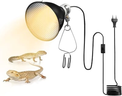 Terrariumverwarmingslamp met timer en dimmer voor reptielen en amfibieën, ideaal voor schildpadden, kameleons en hagedissen