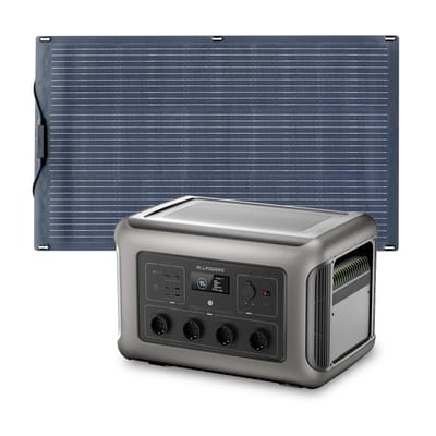 ALLPOWERS Solar Generator Kit 3500W (R3500 V2 + SF100 100W Flexible Solar Panel) - R3500+ SF100 Solar Panel 100W