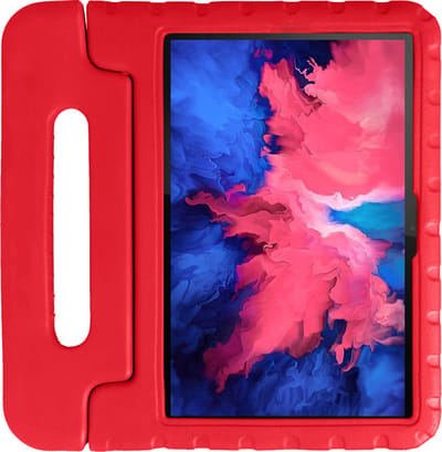 Hoes - Geschikt voor Lenovo Tab P11 - Kinderhoes Shockproof Bumper - Kidsproof Case - Tablet Hoesje - Kinder Hoesje Cover - Rood