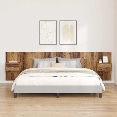 vidaXL - Hoofdeinde - Met - Kast - 3 - st - Oud - Hout - Bewerkt - hout