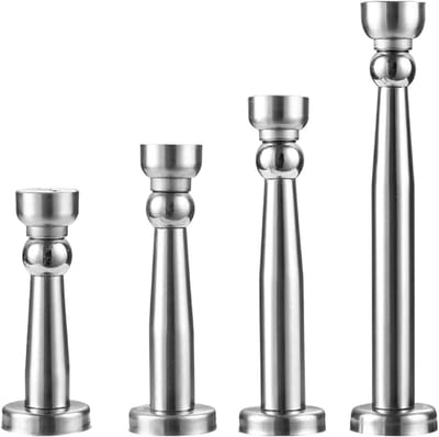 Deurstoppers 4 Stuks - Deurvanger Magneet - Deur Open Houden - Soft-Catch Ontwerp - 198mm Lengte - Geborsteld Nikkel
