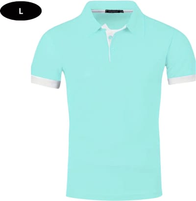 Livano Golf Shirt Heren - T-shirt - Golfkleding - Golfen - Golf Accessoires - Polo Shirt - Licht Blauw - Maat L