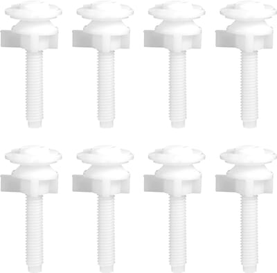 Universele Set - Toiletbevestiging - Wc-bril Reparatie - Duurzaam Kunststof - 6.5x1.6cm Bout - Wit