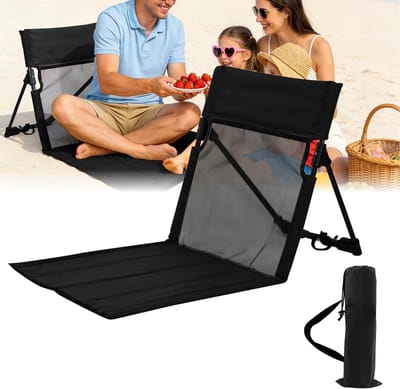 Dailygoods - Opvouwbare Strandstoel met Rugleuning - Ultralicht en Draagbaar