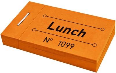 CombiCraft consumptiebonnen lunch oranje - 5 boekjes met in totaal 250 bonnen