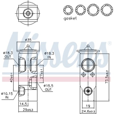 Expansieventiel, airconditioning NISSENS 999388