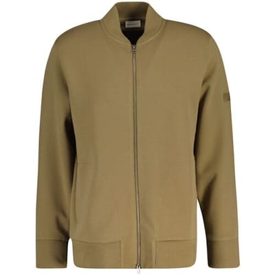 Gant Vest Mercerised Texture Bomber Cardigan Light Taupe / male