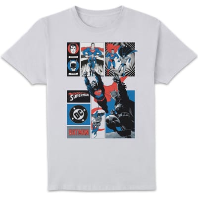 DC Comics Justice League Batman And Superman Team Up Unisex T-Shirt - White - 3XL